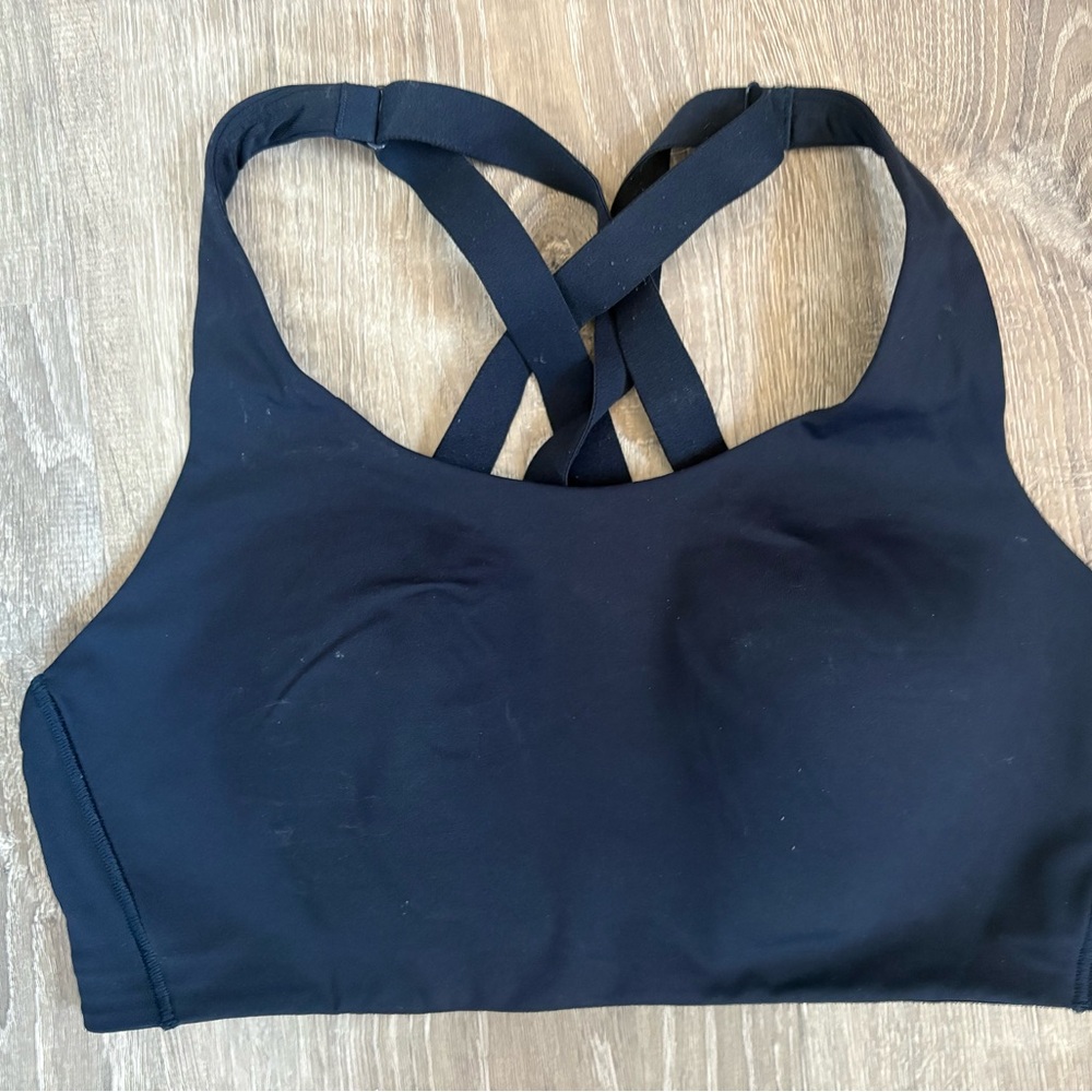 Lululemon Athletica Navy Blue Cross-Strap Sports Bra